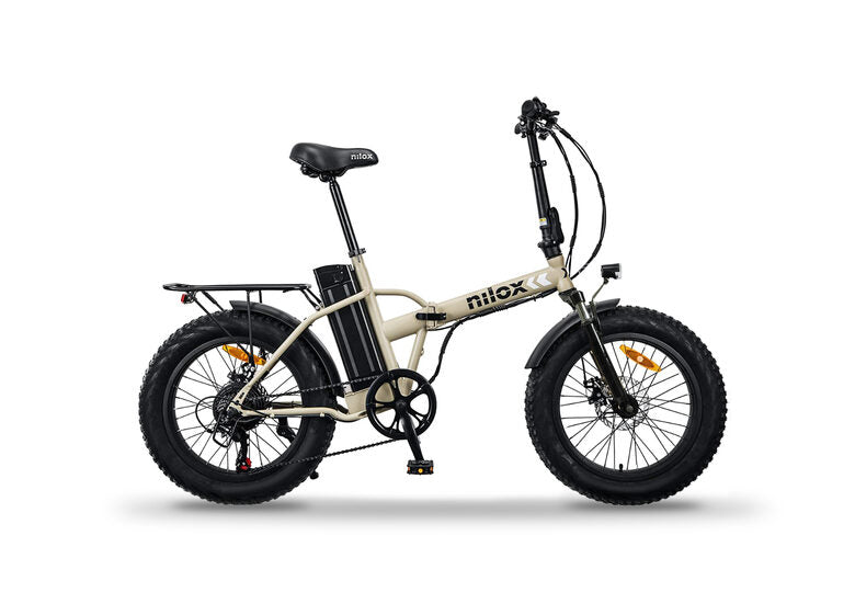 Nilox E-Bike X8 SE Bici Elettrica Pedalata Assistita Pieghevole Gomme 20" Fat, Doppio Freno a Disco