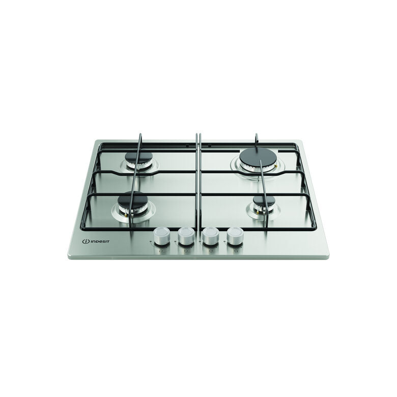 Indesit THP 642 IX/I 1 piano gas inox 60cm 4 fuochi griglie smaltate