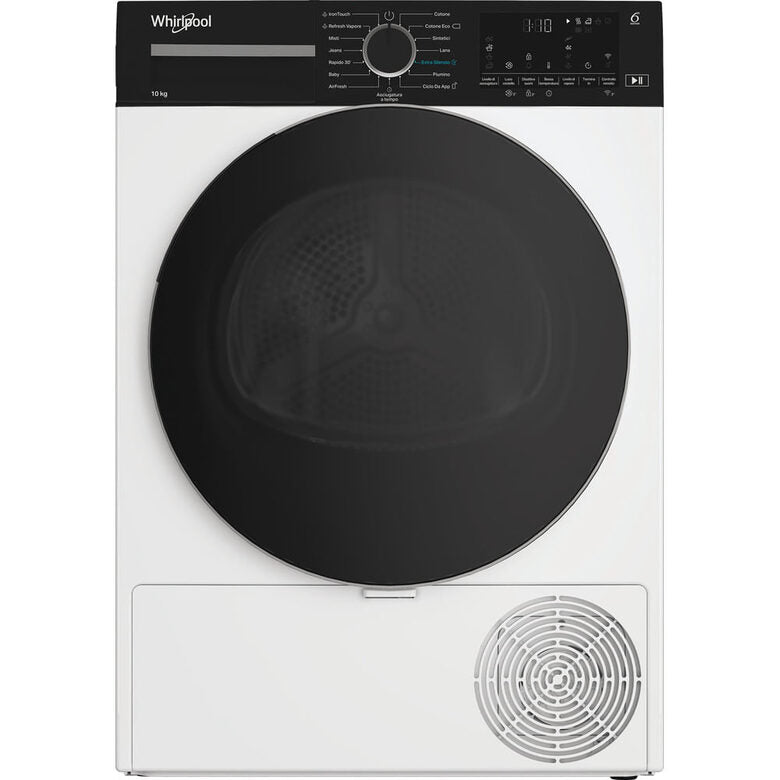 Whirlpool C WD 104M WBS IT, Asciuhatrice 10kg, classe C, colore White, Display digitale XL, Wi-Fi, IronTouch