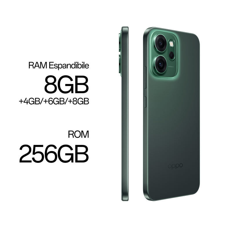 OPPO 14 F 5G Reno14 F Smartphone 5G 16,7 cm (6.57") Doppia SIM Android 15 USB tipo-C 8 GB 256 GB 6000 mAh Verde
