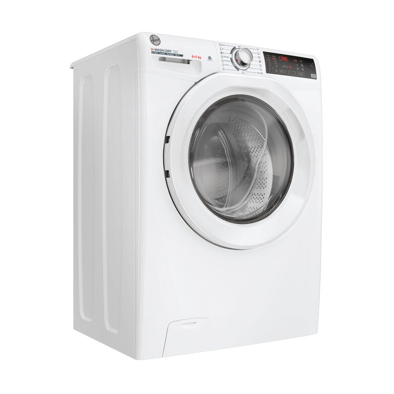 Hoover H3DP4854TA6/1-S H-WASH&DRY 350 Lavasciuga A Libera Installazione 8/5 Kg, 1400 Giri, Auto Care, Tecnologia Active Balance, Classe D, Bianco