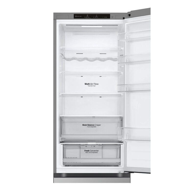 LG GBV3200CPY Frigorifero combinato, Classe C, 387L, Fresh Converter, Porte piatte,Argento