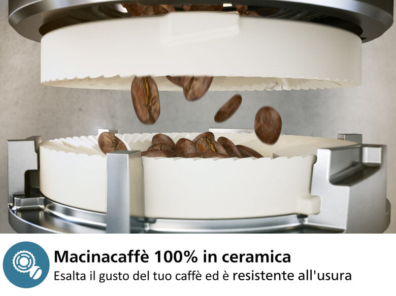 Philips Series 3300 LatteGo EP3347/90 Macchina da caffè automatica, 6 bevande, 1.8 L, cappuccinatore, macine in ceramica