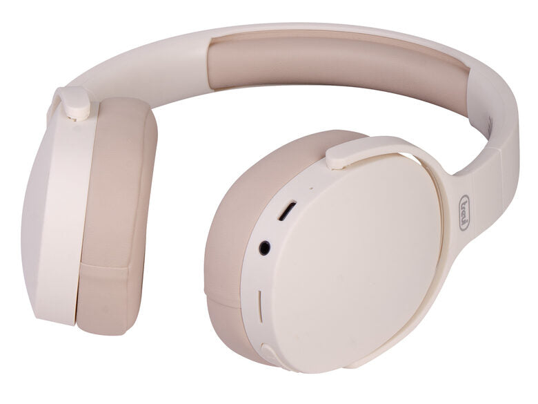 Trevi DJ 12E45 BT Auricolare Con cavo e senza cavo A Padiglione Musica e Chiamate Bluetooth Crema