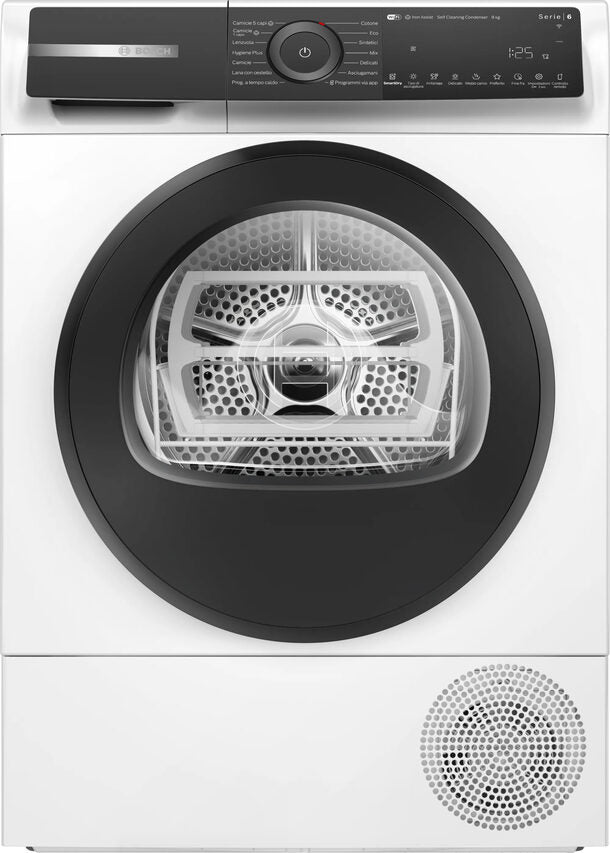 Bosch WQH245A0IT Serie 6 Asciugatrice A Libera Installazione 9 Kg, Pompa Di Calore, Auto Dry, Condensatore Autopulente, SmartDry, Classe C, Bianco