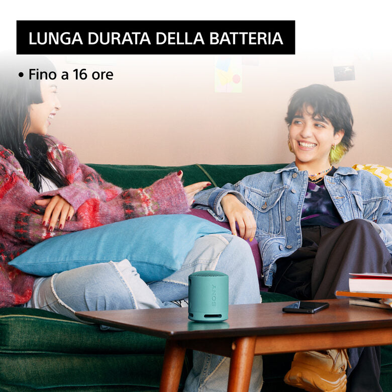 Sony SRS-XB100 - Speaker Wireless Bluetooth, portatile, leggero, compatto, da esterno, da viaggio, resistente IP67 impermeabile e antipolvere, batteria da 16 ore, cinturino versatile, chiama