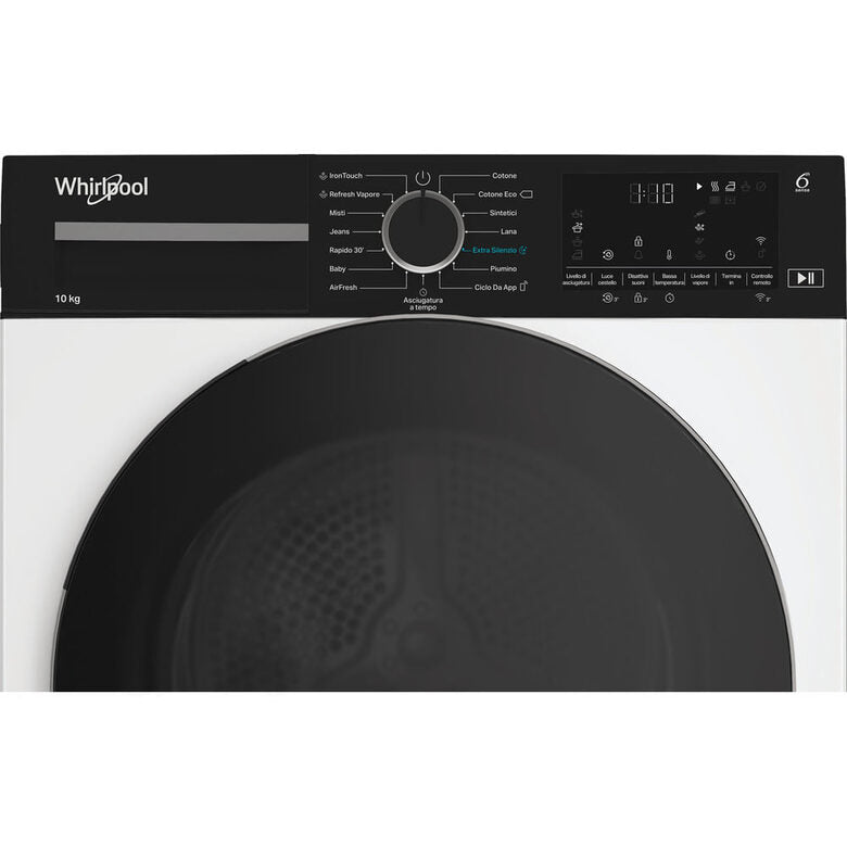 Whirlpool C WD 104M WBS IT, Asciuhatrice 10kg, classe C, colore White, Display digitale XL, Wi-Fi, IronTouch