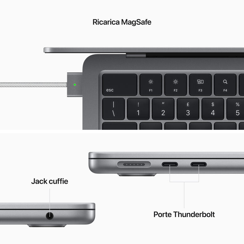 Apple MacBook Air M2 8-core CPU 10-core GPU 512GB SSD - Grigio siderale