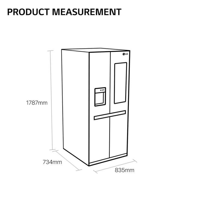 LG GMB844PZFG frigorifero side-by-side Libera installazione 530 L F Metallico, Argento