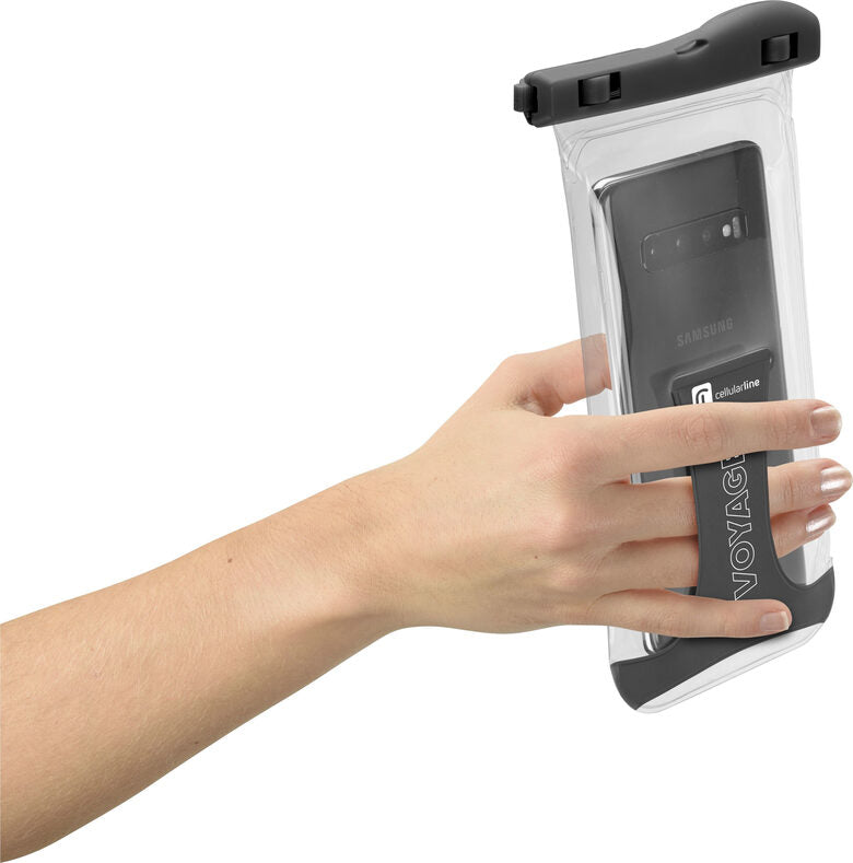 Cellularline Voyager - Universale Custodia Impermeabile per Smartphone Nero