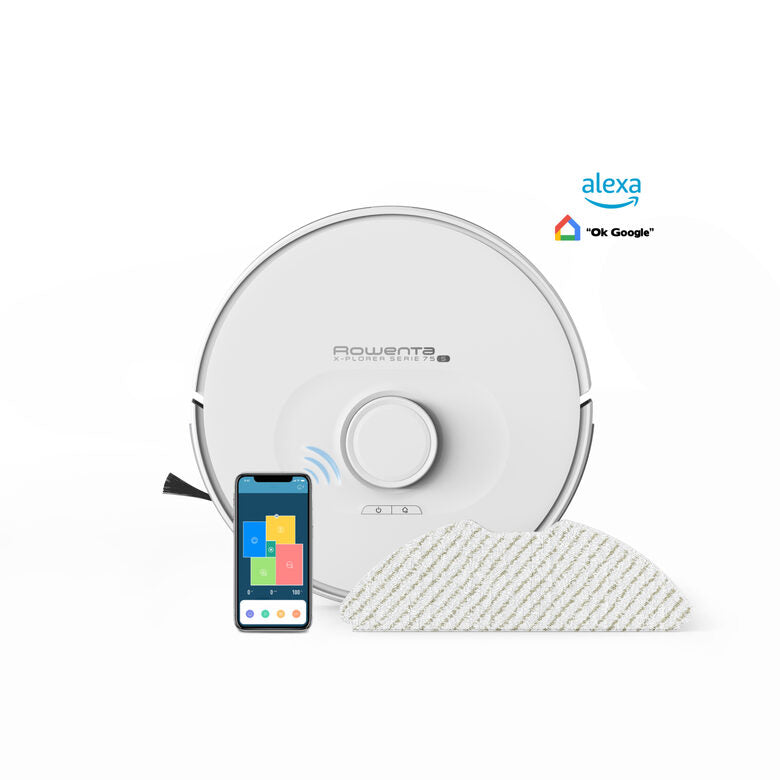Rowenta X-Plorer RR8577WH Aspirapolvere Robot Senza sacchetto Bianco