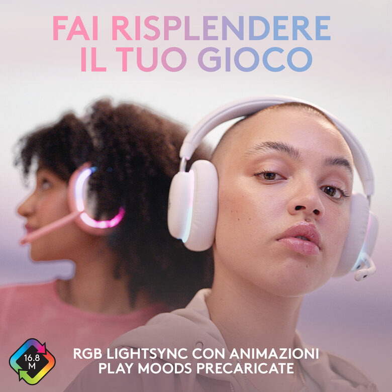 Logitech G G735 Auricolare Con cavo e senza cavo A Padiglione Giocare Bluetooth Bianco