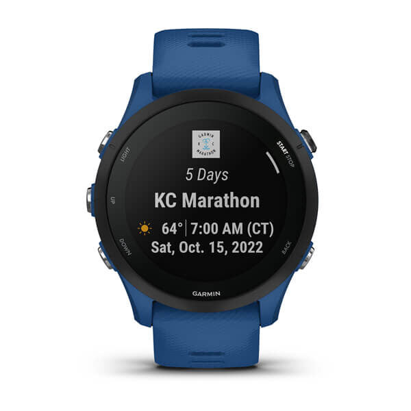 Garmin Forerunner 255 3,3 cm (1.3") MIP 46 mm Digitale 260 x 260 Pixel Blu Wi-Fi GPS (satellitare)