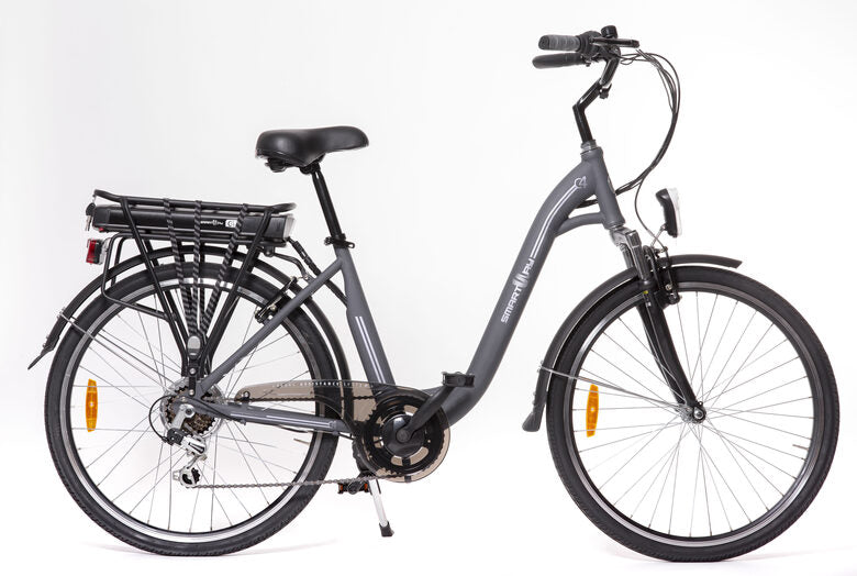 Smartway C4-L1SC-G bicicletta elettrica Grigio Acciaio 66 cm (26") 25 kg Ioni di Litio