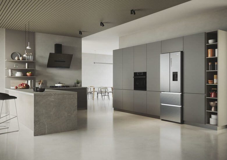 Haier FD 70 Serie 5 HFR5719EWMG frigorifero side-by-side Libera installazione 444 L E Argento