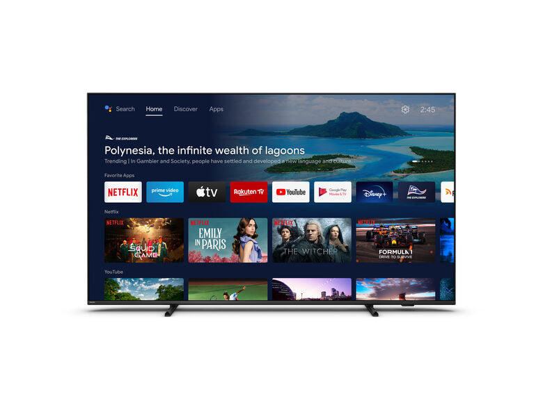 Philips AMBILIGHT tv 43" Android TV UHD 4K 43PUS8007, HDR10+ e Dolby Vision, Ready for Gaming, Smart TV, Dolby Atmos