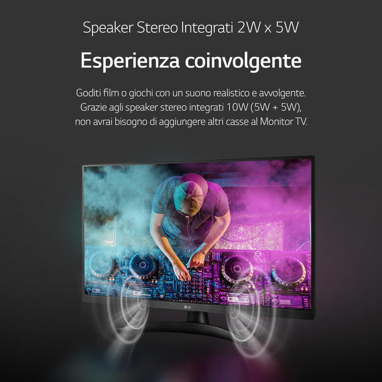 LG 27TQ615S Televisione Smart TV 27 Pollici Led Full Hd Web-Os Nero