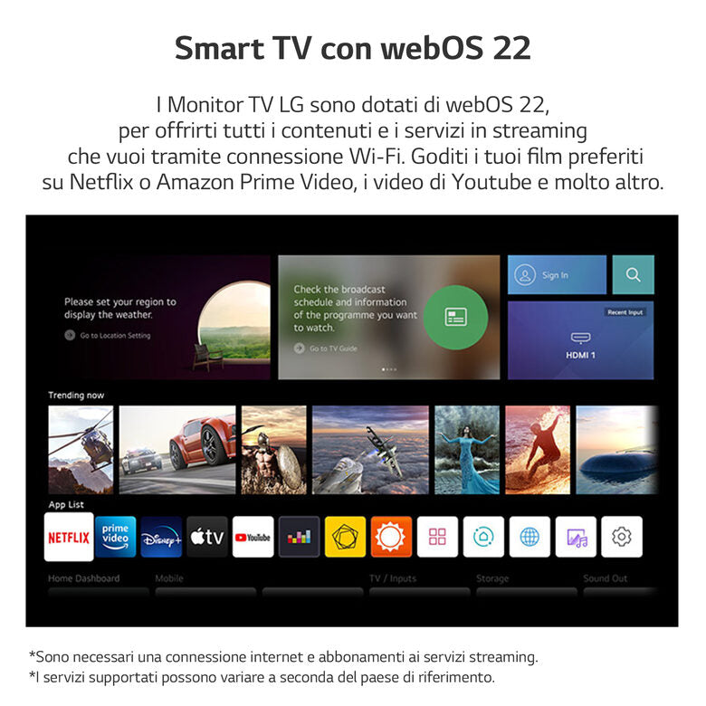 LG 27TQ615S Televisione Smart TV 27 Pollici Led Full Hd Web-Os Nero