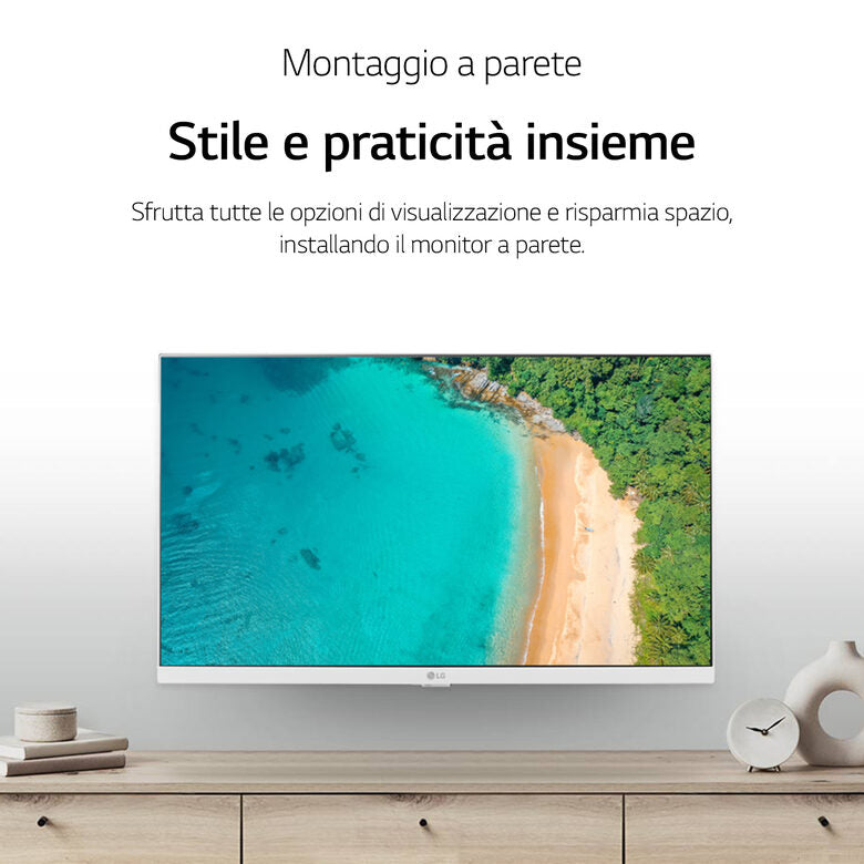 LG 27TQ615S Televisione Smart TV 27 Pollici Led Full Hd Web-Os Bianco