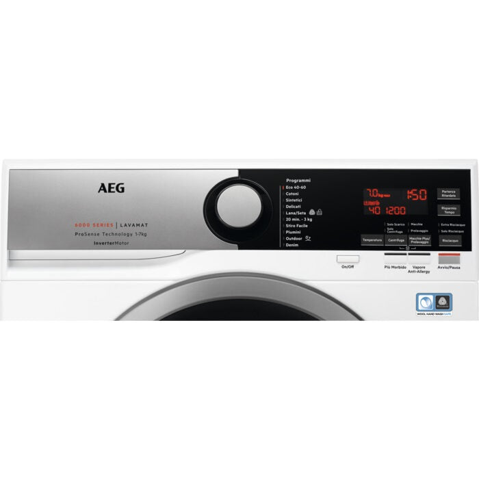 AEG L6SE74S lavatrice Caricamento frontale 7 kg 1351 Giri/min C Bianco