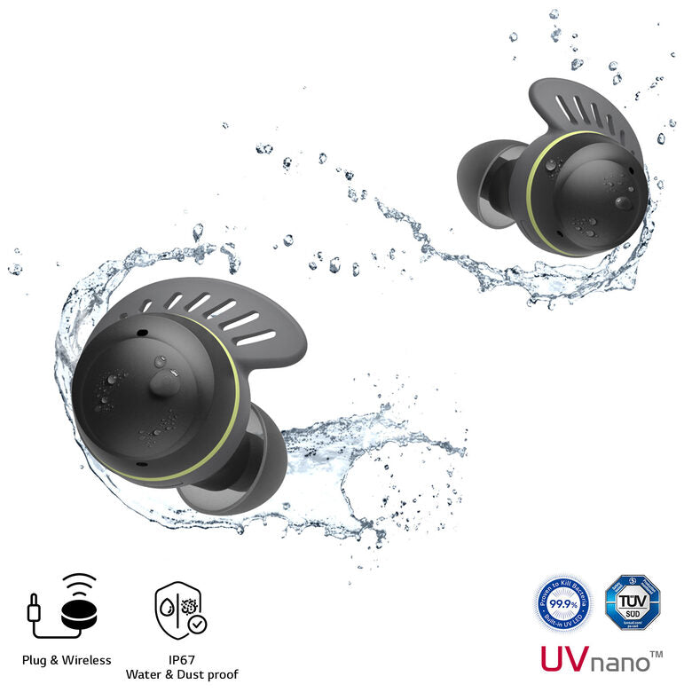 LG TONE Free TF8 Cuffie Bluetooth per lo sport, IP67, Plug & Wireless