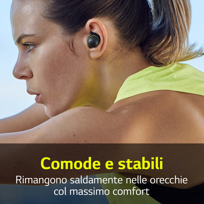 LG TONE Free TF8 Cuffie Bluetooth per lo sport, IP67, Plug & Wireless