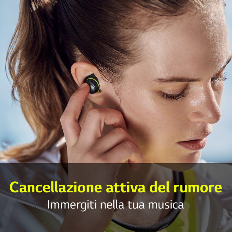 LG TONE Free TF8 Cuffie Bluetooth per lo sport, IP67, Plug & Wireless