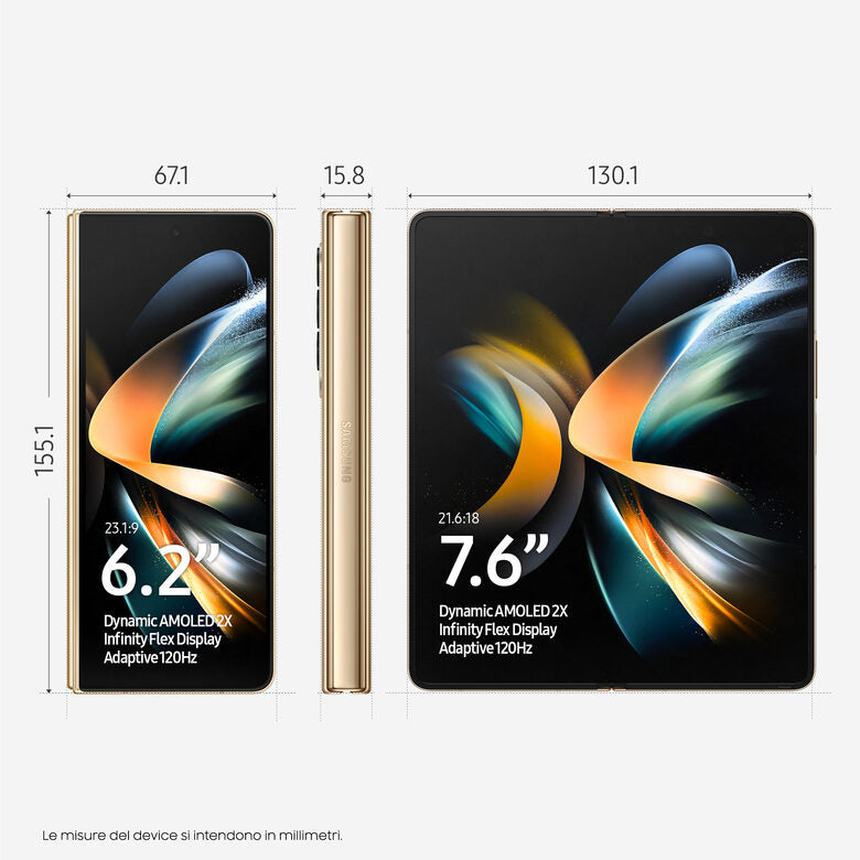Samsung Galaxy Z Fold4 512GB Beige RAM 12GB Display 6,2"/7,6" Dynamic AMOLED 2X