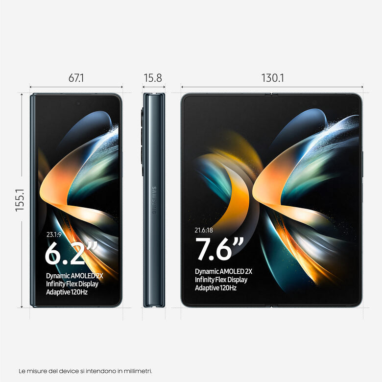 Samsung Galaxy Z Fold4 256GB Gray Green RAM 12GB Display 6,2"/7,6" Dynamic AMOLED 2X