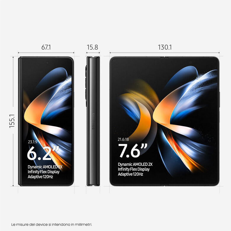 Samsung Galaxy Z Fold4 512GB Phantom Black RAM 12GB Display 6,2"/7,6" Dynamic AMOLED 2X