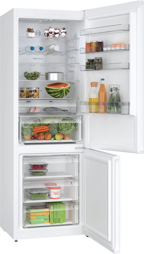 Bosch Serie 4 KGN497WDF frigorifero con congelatore Libera installazione 440 L D Bianco