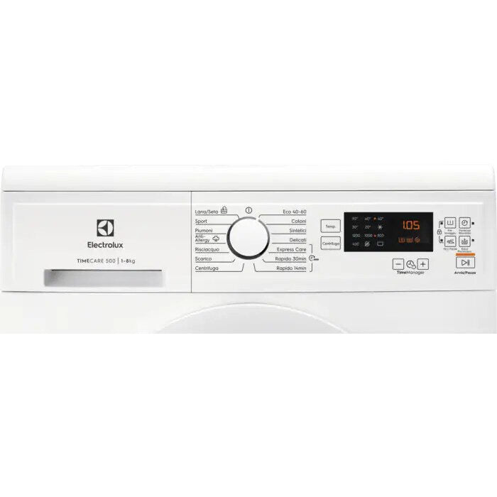 Electrolux EW2F5W82 lavatrice Caricamento frontale 8 kg 1151 Giri/min A Bianco