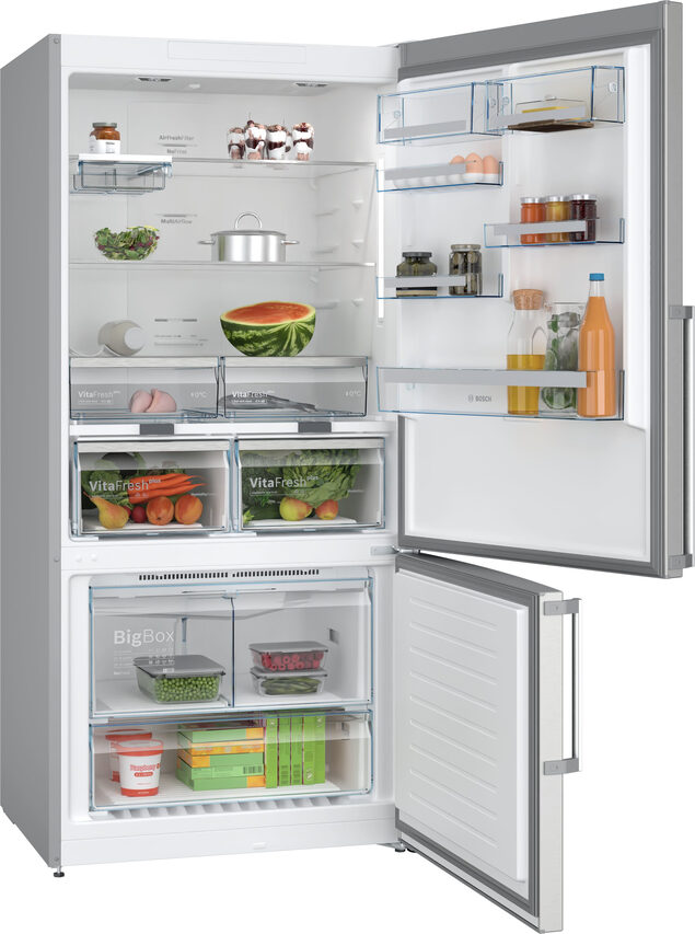 Bosch Serie 6 KGN86AIDR frigorifero con congelatore Libera installazione 631 L D Acciaio inossidabile