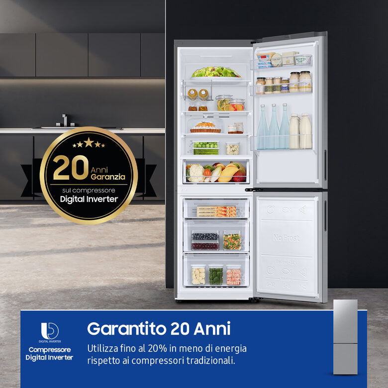 Samsung Frigorifero Combinato EcoFlex 1.85m 344L RB33B612FSA