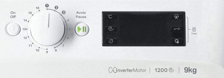 Indesit MTWE 91285 W IT lavatrice Caricamento frontale 9 kg 1200 Giri/min B Bianco