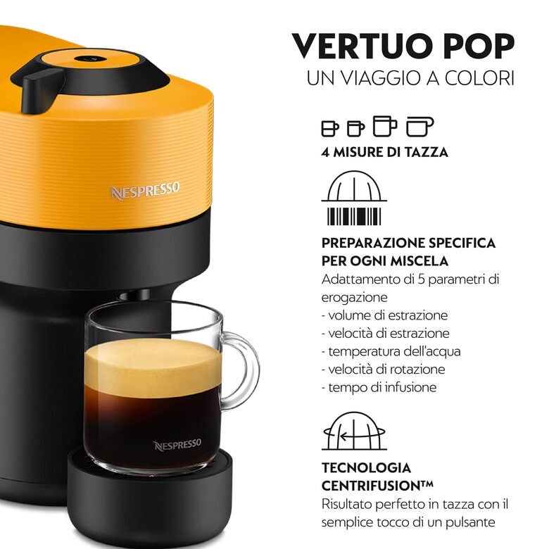 De' Longhi Vertuo Pop ENV90.Y Macchina da Caffè in Capsule, Giallo