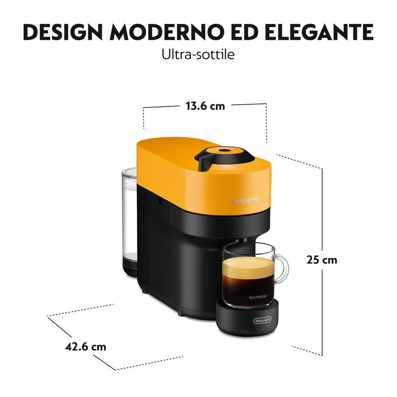 De' Longhi Vertuo Pop ENV90.Y Macchina da Caffè in Capsule, Giallo