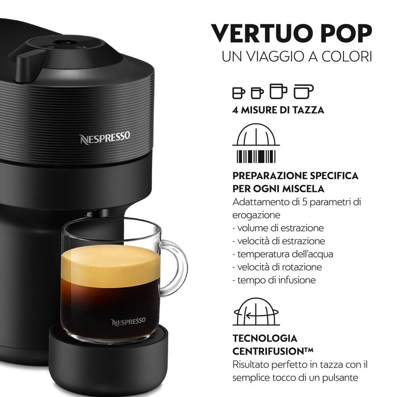 De' Longhi Vertuo Pop ENV90.B Macchina da Caffè in Capsule, Nero