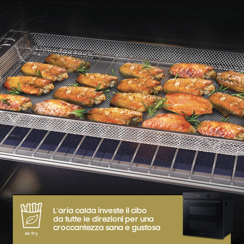 Samsung NV7B5760WBK Forno a incasso a Vapore Serie 5 76 L A+ Vetro Nero