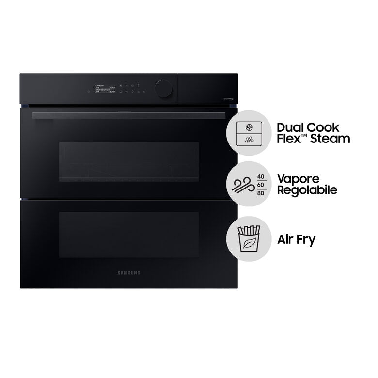 Samsung NV7B5760WBK Forno a incasso a Vapore Serie 5 76 L A+ Vetro Nero
