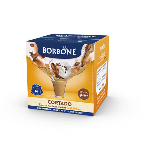 Caffè Borbone Miscela Dolce Re Cortado in capsule 16pz compatibili con macchine a marchio Nescafè® Dolce Gusto®