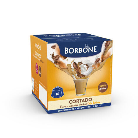 Caffè Borbone Miscela Dolce Re Cortado in capsule 16pz compatibili con macchine a marchio Nescafè® Dolce Gusto®