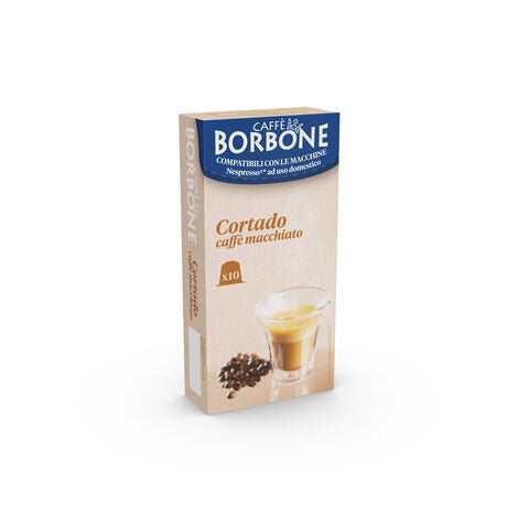 Caffè Borbone Miscela Cortado gusto Caffé Macchiato SENZA GLUTINE in capsule 10pz compatibili con macchine a marchio Nespresso®