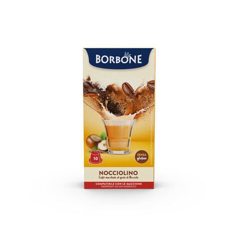 Caffè Borbone Miscela Nocciolino SENZA GLUTINE in capsule 10pz compatibili con macchine a marchio Nespresso®