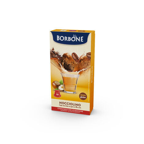 Caffè Borbone Miscela Nocciolino SENZA GLUTINE in capsule 10pz compatibili con macchine a marchio Nespresso®