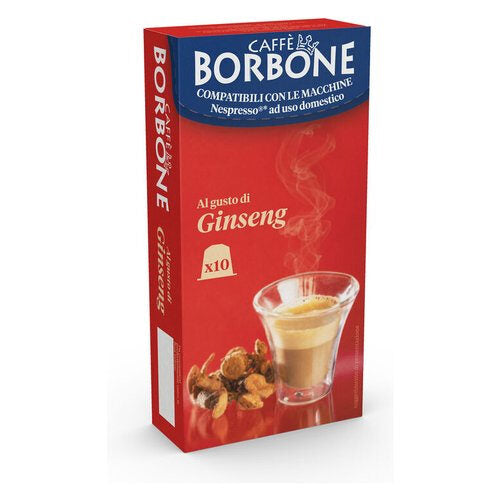 Caffè Borbone Miscela Ginseng in capsule 10 pz gusto ginseng compatibili con macchine a marchio Nespresso®
