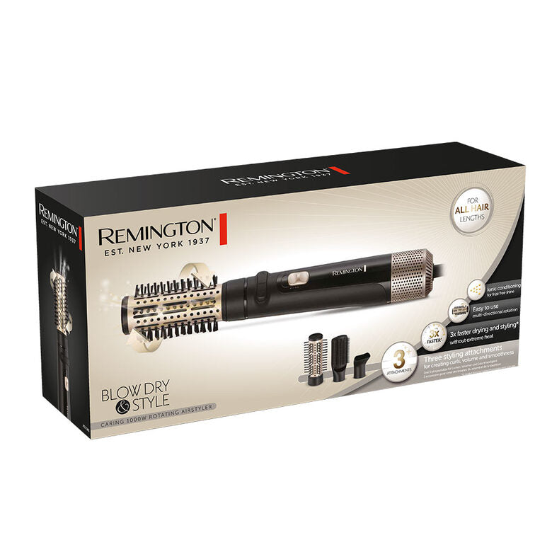 Remington AS7500 Spazzola ad aria calda Caldo Nero, Champagne 1000 W 1,8 m