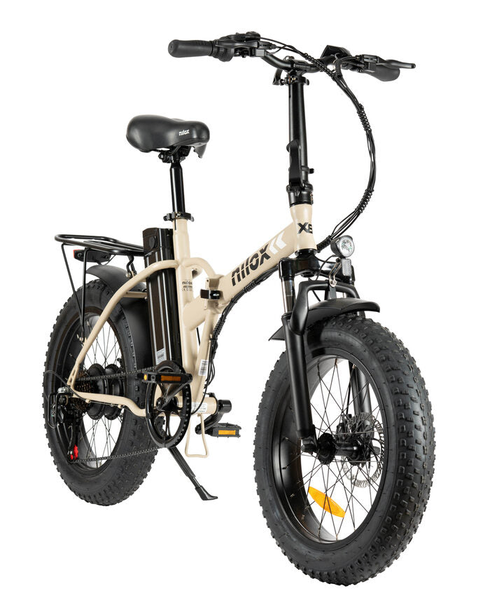 Nilox E-Bike X8 SE Bici Elettrica Pedalata Assistita Pieghevole Gomme 20" Fat, Doppio Freno a Disco