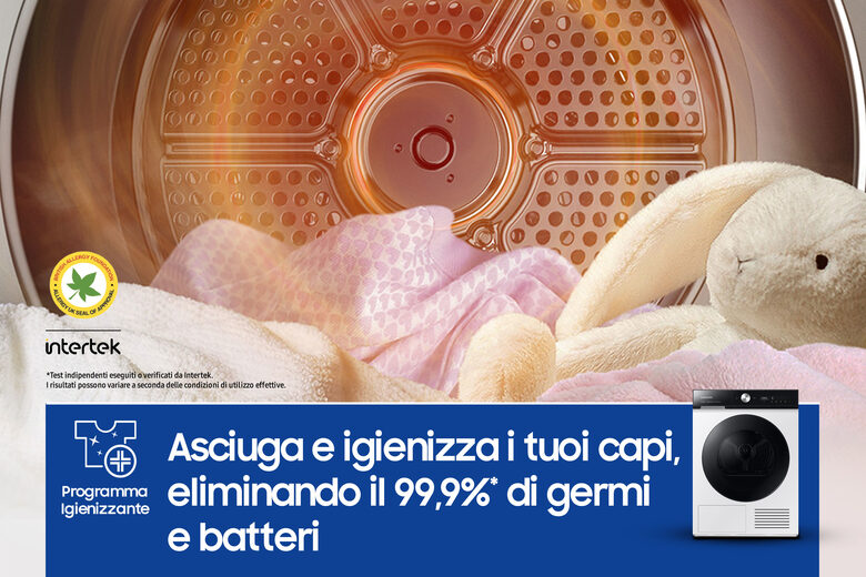 Samsung Asciugatrice DV90BB9445GE Bespoke AI SilentDry 9Kg A+++