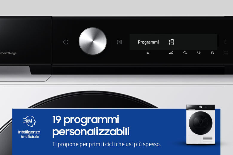 Samsung Asciugatrice DV90BB9445GE Bespoke AI SilentDry 9Kg A+++